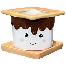 Streamline Ceramic S'mores Planter White/Brown/Tan/Pink