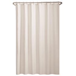 Zenna Home 72 in. H X 70 in. W White Shower Curtain Fabric