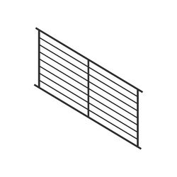 Fortress Railing Products Fe26 Axis Horizontal Stair Panel 34 in. H X 1 in. W X 72 in. L Steel Stair