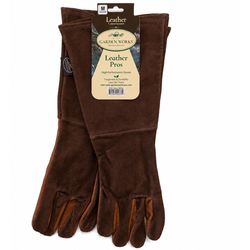 Garden Works M Leather Brown Gardening Gloves