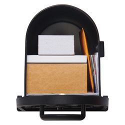 Architectural Mailboxes Arlington Classic Galvanized Steel Post Mount Black Mailbox