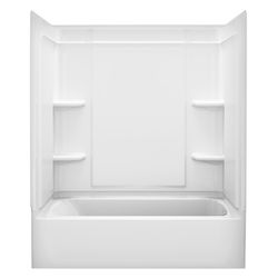 Sterling Ensemble 55 in. H X 60 in. W White Bathtub Wall Surround