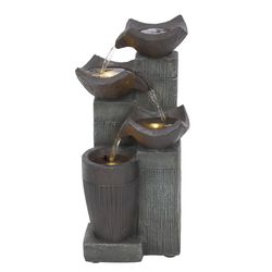 Alpine Polyresin Assorted Fountain with LED Light