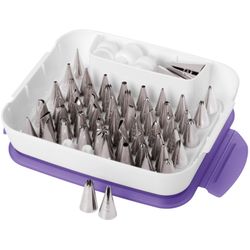 Wilton Purple/White Plastic Piping Tips Organizer Case