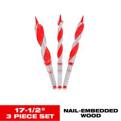 Diablo Dura-Tip 7.5 in. L Auger Bit Set High Speed Steel 3 pc