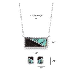 Montana Silversmiths Women's Double Essence Onyx and Turquoise Silver/Turquoise Jewelry Sets