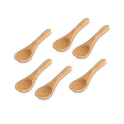 HIC Kitchen Brown Bamboo Appetizer Spoons