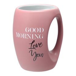 Pavilion Good Morning 16 oz Pink BPA Free Love You Mug