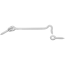National Hardware Large Zinc-Plated Silver Steel 6 in. L Hook and Eye 1 pk