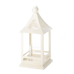 Gallery of Light Belfort Glass/Metal White Lantern