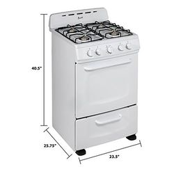 Avanti 2.6 cu ft White Gas Range 900 W