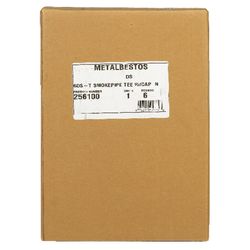 Selkirk 6 in. X 6 in. X 6 in. Stainless Steel Stove Pipe Tee Cap Flow Tee