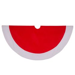 Glitzhome Red/White Christmas Tree Skirt 0.39 in.