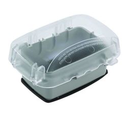 Intermatic Rectangle Plastic 1 gang 6.33 in. H X 4.66 in. W Weatherproof Power Outlet Cover