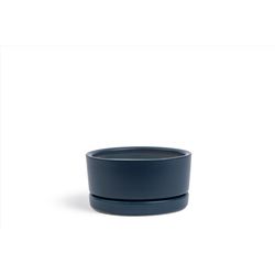 Momma Pots 6.5 in. W Porcelain Low Planter Midnight