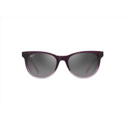 Maui Jim Lonomea Sunglasses Women's Shny Trans Drk Violet to Lilac Frame Neutral Grey Lens Polarized
