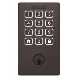 Schlage Arrive Matte Black Steel Wi-Fi Deadbolt with Century Trim