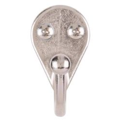 Ace 1-3/4 in. L Satin Nickel Silver Metal Small Garment Hook 2 pk