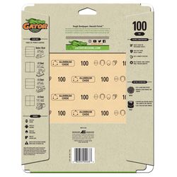 Gator 11 in. L X 9 in. W 100 Grit Aluminum Oxide Sandpaper 5 pk