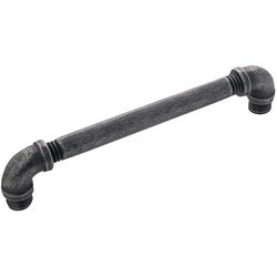Hickory Hardware Pipeline Contemporary Bar Cabinet Pull 5-1/16 in. Black Nickel Vibed 1 pk