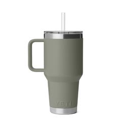 YETI Rambler 35 oz Pampa Green BPA Free Straw Mug