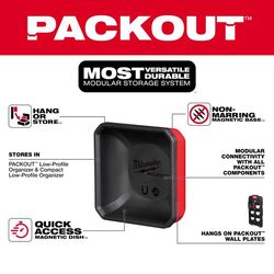 Milwaukee Packout Shop Storage Garage Organizer Magnetic Tray Black/Red