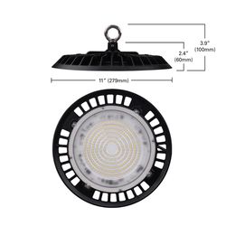 Cooper Lighting Metalux 3.9 in. H X 11 in. W X 11 in. L Aluminum Black High Bay Fixture