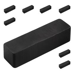 Magnet Source .875 in. L X .187 in. W Black Block Magnets 0.6 lb. pull 8 pc
