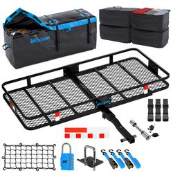 Mockins 60x20x6 Hitch Carrier w/ Cargo Bag & Packing Cubes Hitch Cargo Carrier Set 1 pk