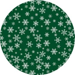 Sorbco Green/White Snowflakes Floor Protector Indoor Christmas Decor