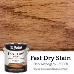 Old Masters Professional Semi-Transparent Dark Mahogany Oil-Based Alkyd Fast Dry Wood Stain 1 qt