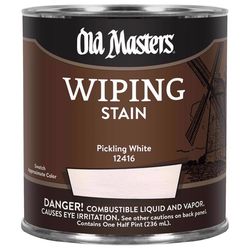 Old Masters Semi-Transparent Pickling White Oil-Based Wiping Stain 1/2 pt