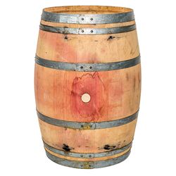 Real Wood Products 36 in. H X 27 in. W X 27 in. D Oak Wine Barrel Barrel Natural