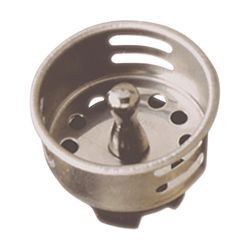 Plumb Pak 1-1/2 in. D Chrome-Plated Silver Stainless Steel Sink Strainer
