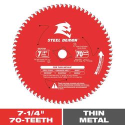 Diablo Steel Demon 7-1/4 in. D X 5/8 in. TiCo Hi-Density Carbide Ferrous Metal Saw Blade 70 teeth 1