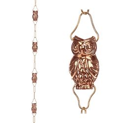 Good Directions Owl Rain Chain Bracket 2.25 in. W X 8.5 ft. L