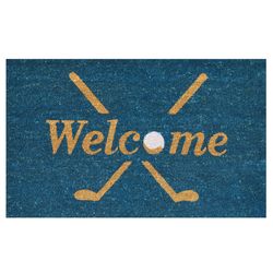Home & More 2  W X 3  L Multi-color Golf Welcome Coir Door Mat