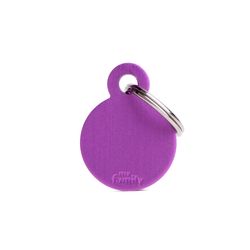 MyFamily Basic Purple Circle Aluminum Dog Pet Tags Small