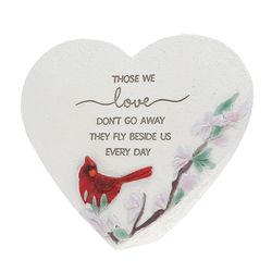 Pavilion Always By Your Side Cream/Gray Polyresin 5 in. H X 6 in. L X 2.75 in. W Cardinal Outdoor De