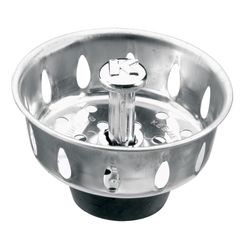 Plumb Pak 3-1/2 in. D Chrome Silver Stainless Steel Replacement Strainer Basket