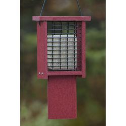 Woodlink Going Green Wild Bird 1 lb Plastic/Wire Tail-prop Suet Bird Feeder 2 ports
