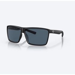 Costa Rincon Sunglasses Black Frame Gray Lens Polarized Blue Light Blocking