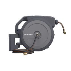 Giraffe 90 ft. Gray Retractable Hose Reel with Hose