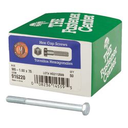 HILLMAN M6-1.00 mm D X 75 mm L Heat Treated Steel Hex Head Cap Screw 1 pk