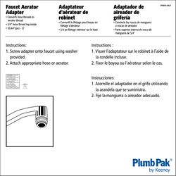 Plumb Pak Female Thread 3/4 in. Chrome Aerator Adapter