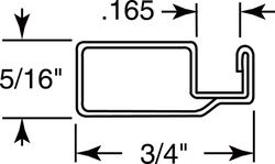 Prime-Line Brown Aluminum 5/8 in. W X 146 in. L Screen Frame 1 pk