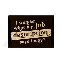 P Graham Dunn 4 in. H X 5 in. L Dark Brown Wood Job Description Word Block