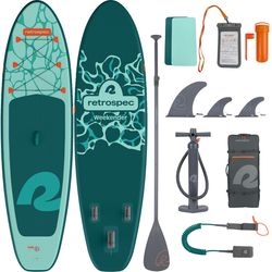 Retrospec Weekender (2.2) iSUP PVC Inflatable Seafoam Stripes Paddleboard