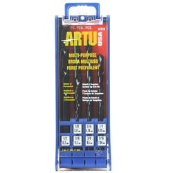 ARTU Tungsten Carbide Tipped Drill Bit Set Round Shank 7 pc