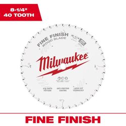 Milwaukee 8-1/4 in. D X 5/8 in. Fine Finish Tungsten Carbide Saw Blade 40 teeth 1 pk